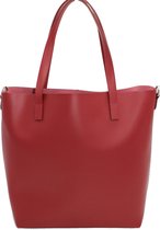 Nuba Leather - Italiaans Leren Shopper - Bag in Bag - Dames Schoudertas – Rood