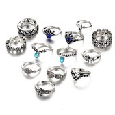 13 delige ringen set Bohemian style