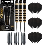Dragon Darts Onza 100% brass - dartpijlen - 23 gram - inclusief 9 - darts shafts - en 9 - darts flights
