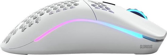 Glorious Model O Wireless Regular Mat Wit - Draadloze Gaming Muis RGB - Optisch - Voor Gaming