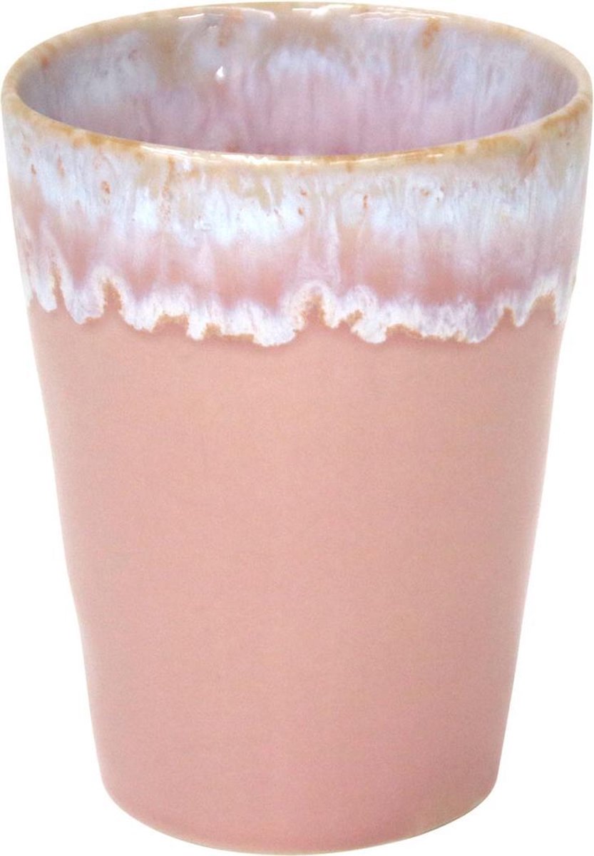 Costa Nova Kop Latte Macchiato 38cl - Grespresso - Aardewerk - Soft Pink - 9,5cmxH11cm