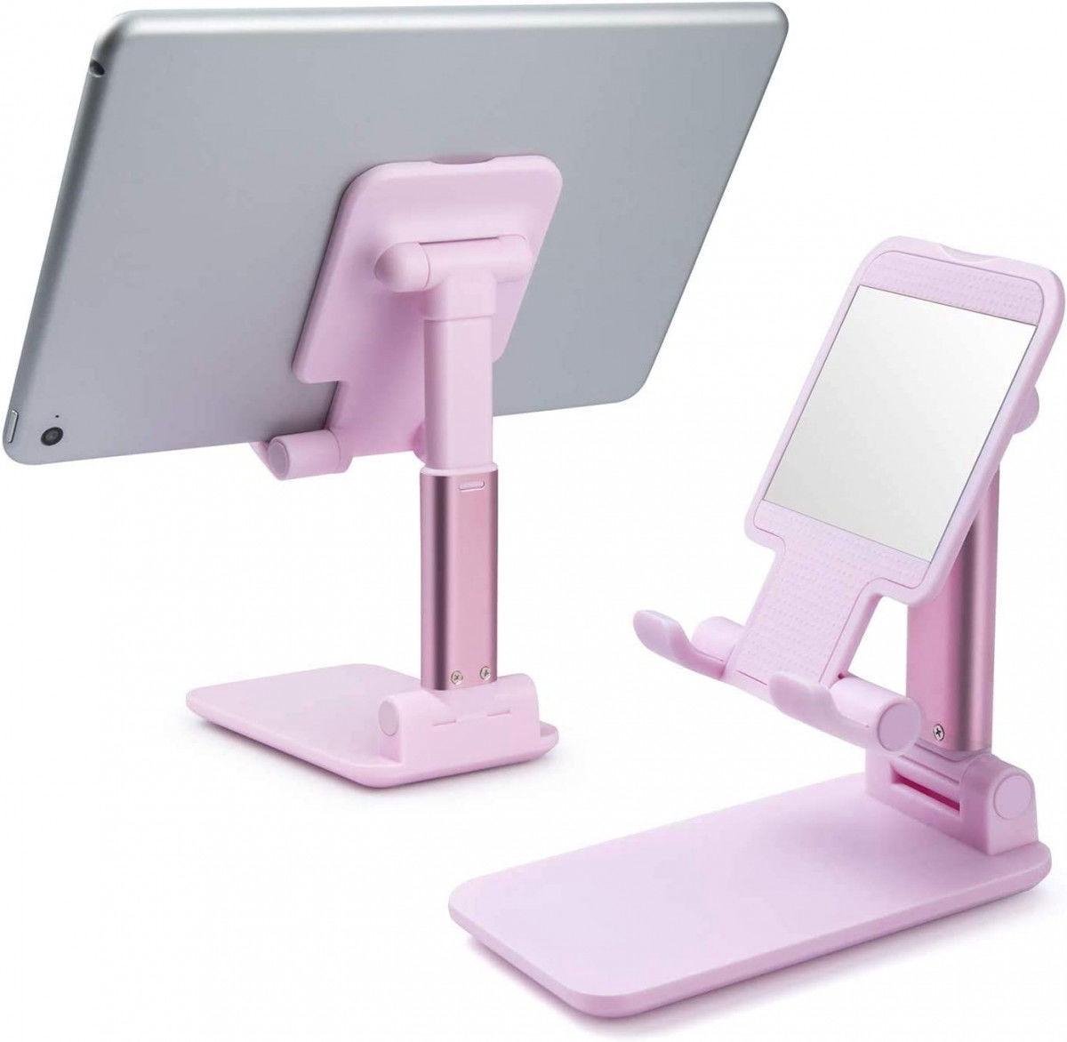 Verstelbare Aluminium iPad/Tablet Bureau Houder Opvouwbaar Roze