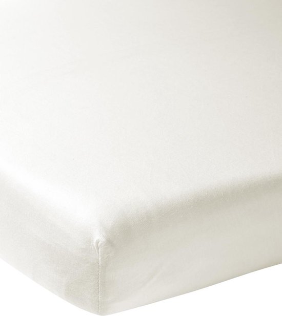 Meyco Home Uni hoeslaken twijfelaar - warm white - 120x200cm