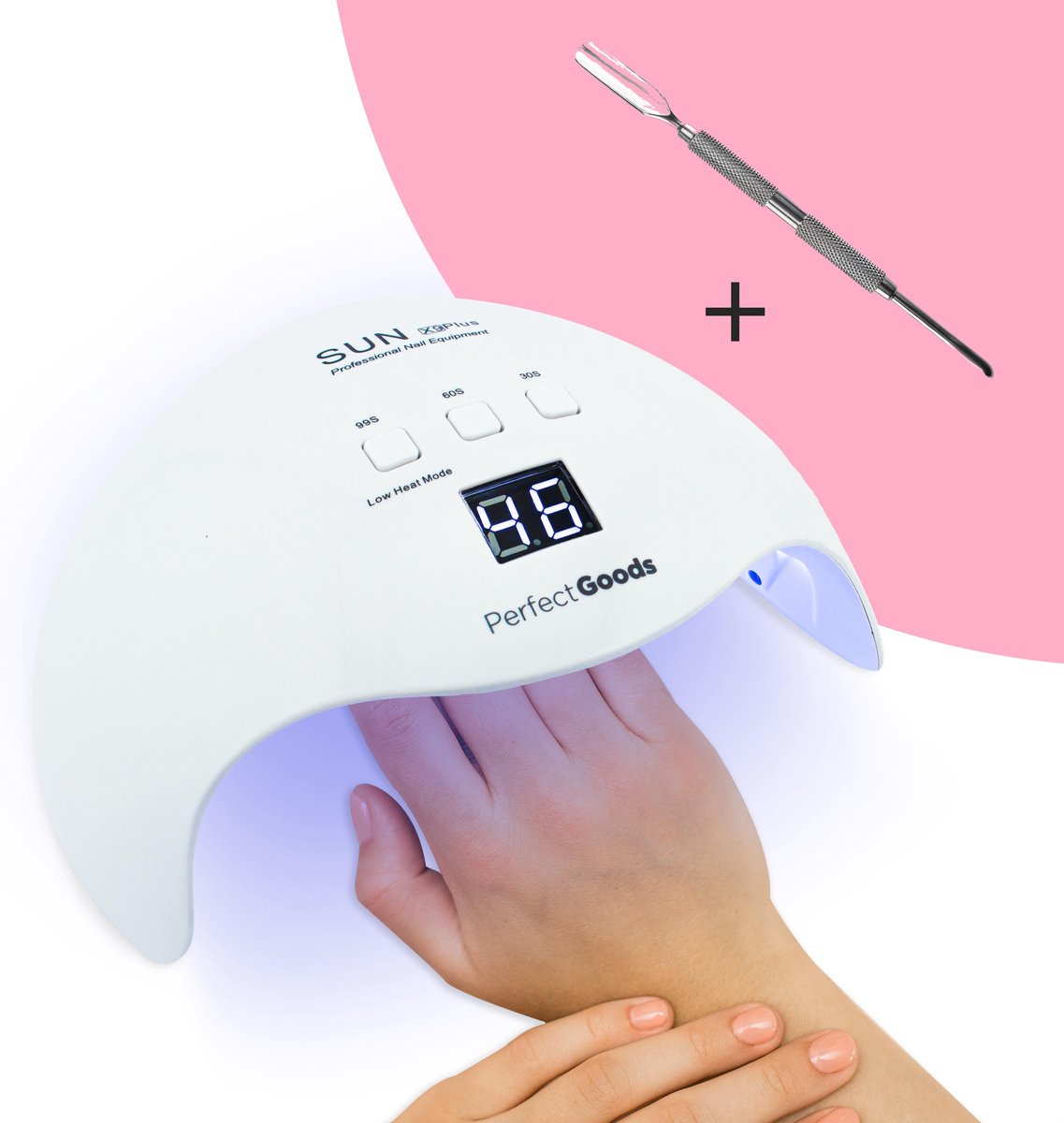 PerfectGoods LED Nageldroger voor Gelnagels - Geschikt voor elke Nagel Gellak - met Bokkepoot