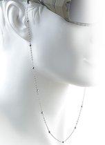 Luxe Metalen Brillenkoord Zilver - Silver Beads - Luxe Zonnebrilkoord Zonnebril Bril Koord Koordje