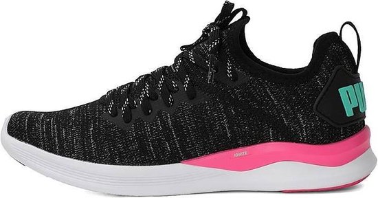 Puma Ignite Flash EvoKNIT zwart roze sneakers dames