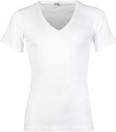 Beeren T-shirt diepe V-hals - Wit - 100% katoen - L