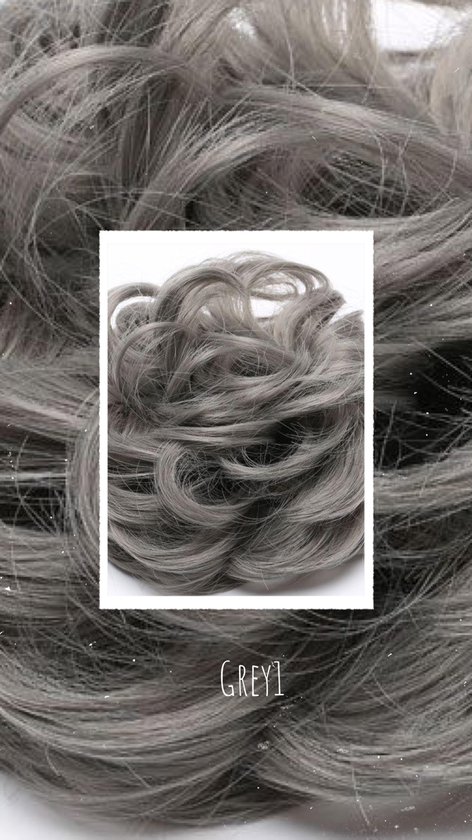Vijf Waakzaamheid Cusco Hairbun Grey grijs Updo Haarstuk Hair Extensions Donut Ponytail Messy Bun |  bol.com
