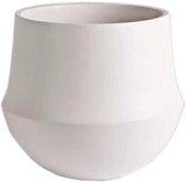 Pot Fusion White ronde bloempot voor binnen 24x22 cm wit