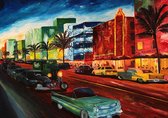 Steden Poster - Las Vegas Skyline Painted 2 - Wandposter 60 x 40 cm