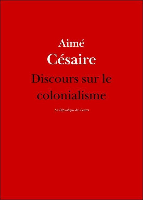 Boekomslag: Aimé Césaire, Discours sur le colonialisme. Rode achtergrond.