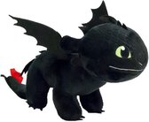 How to train your Dragon / Hoe tem je een Draak - Tandloos / Toothless (zwart) - 44 cm