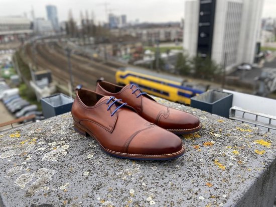 Foto: Floris van bommel sfm veterschoenen cognac heren maat 30118