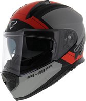 Vemar Motorhelm Zephir Mars mat antraciet zwart rood S