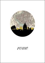 Steden Poster - Rome Skyline - Wandposter 60 x 40 cm