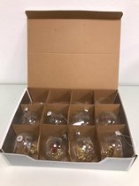 Kerstballen - 8 stuks - glas met hanger in de bal