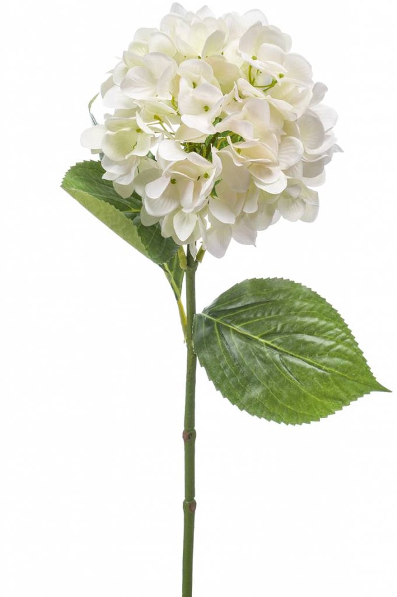 Witte hortensia kunstbloem 67 cm