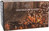Kerstverlichting - Cluster 1536 LED - Goud - 10 meter - Incl. Timer