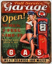 2D bord "Full Service Garage" 25x20cm