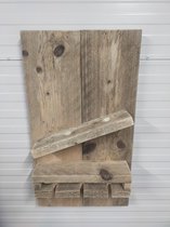 Hangend wijnrek 'Mini' van hout voor aan de muur – Gebruikt steigerhout