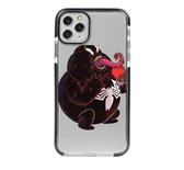 Hoesjes Atelier Zwart Frame Transparant Impact Case Dikke Venom voor IPhone 11Pro met ScreenProtector