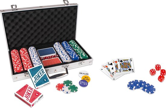 Maak een naam Veilig attent Cartamundi - Texas Hold'em Entry - Pokerset - Aluminium Koffer - 300 chips  | bol.com