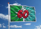 Verjaardagsvlag: '60' - 200x300 cm