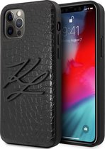 Karl Lagerfeld Beschermende Telefoonhoesje voor Apple iPhone 12 Pro Max - Zwart, Back Cover, Materiaal: Bescherming van Telefoon.