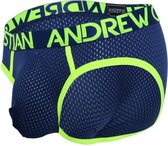 Andrew Christian Sports Mesh Brief w/ Almost Naked Navy