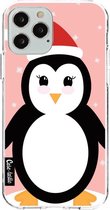 Casetastic Apple iPhone 12 / iPhone 12 Pro Hoesje - Softcover Hoesje met Design - Pinguin Print