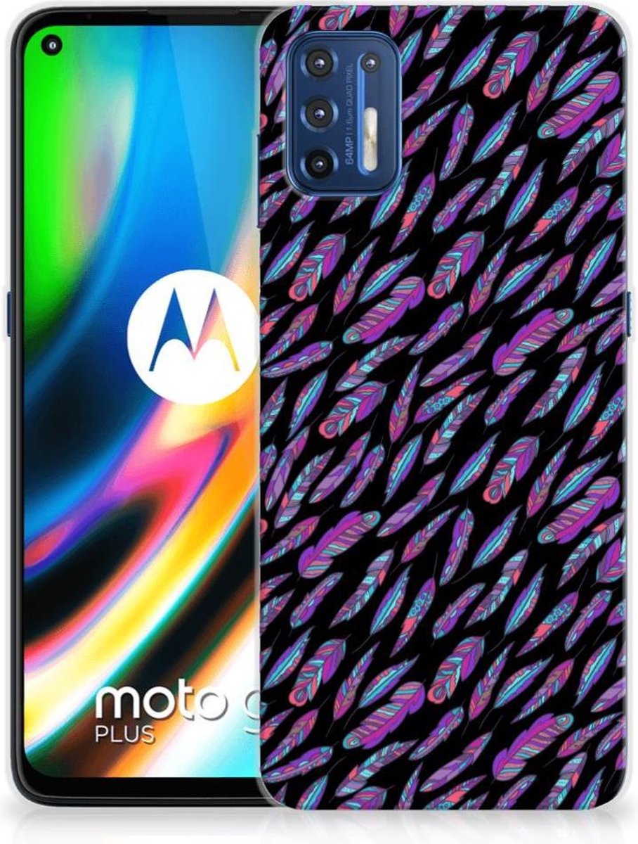 Motorola Moto G9 Plus TPU bumper Feathers Color