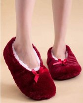 Pantoffels dames – rood – maat 39-41 – sloffen dames - Cadeau