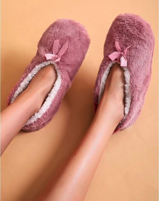 Pantoffels dames – roze – maat 39-41 – sloffen dames - Cadeau