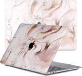 Lunso Geschikt voor MacBook Pro 13 inch (2016-2019) cover hoes - case - Marble Vera