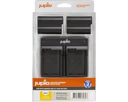 Jupio Value Pack: 2x Battery EN-EL15C 2100mAh + USB Dual Charger