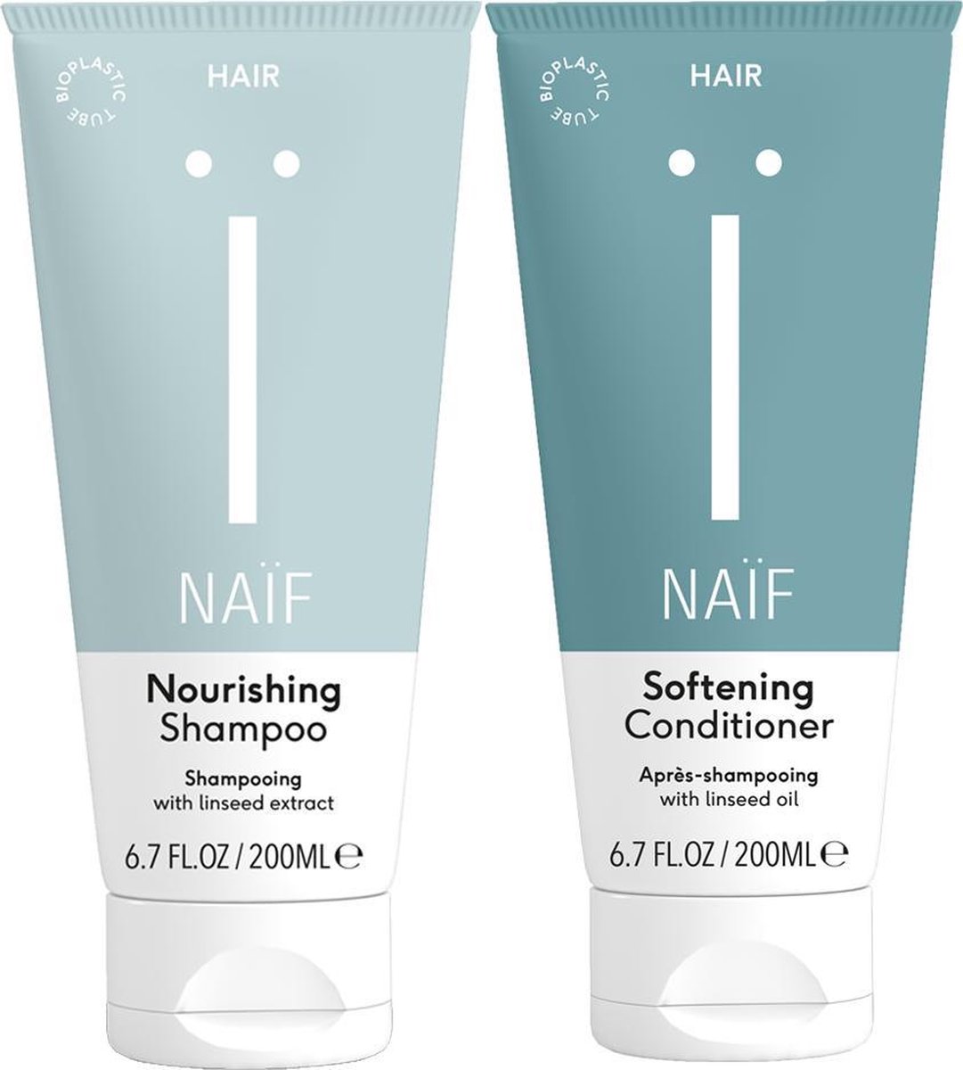 Naïf Natuurlijke Shampoo & Conditioner - haarverzorging - voordeelverpakking - 2 x 200ml