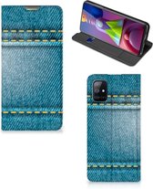 Telefoon Hoesje Geschikt voor Samsung Galaxy M51 Wallet Case Jeans