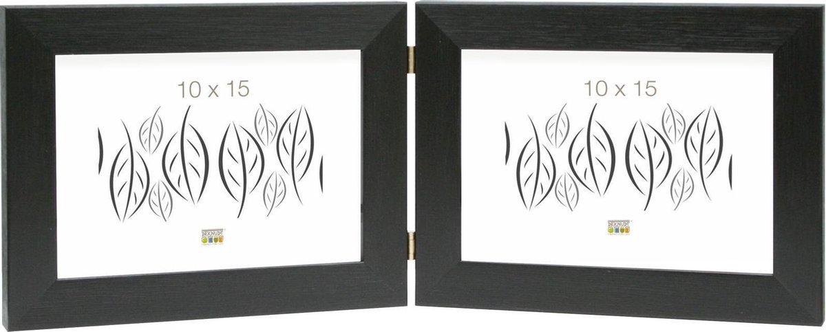 Deknudt Frames fotolijst S41VH2 H2H - zwart - tweeluik - 2x 10x15 cm