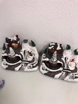Kerstdorpje op batterijen - set van 2 stuks- 24cm