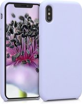kwmobile telefoonhoesje voor Apple iPhone X - Hoesje met siliconen coating - Smartphone case in pastel-lavendel