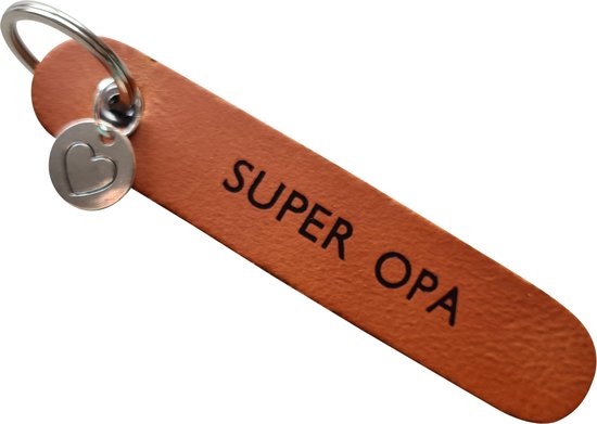 Porte-clés Super Grandpa - cuir