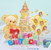 Dielay - Diamond Painting 3D Pakket - Happy Birthday - Complete Set