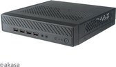 Akasa Cypher MX, Sub 2L Thin Mini ITX-chassis met 4 USB 2.0-poorten, VESA-monteerbaar.