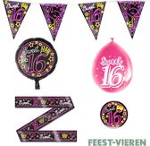 Sweet 16 verjaardag versiering pakket