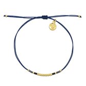 Mint15 Armband 'Tiny Beads Bracelet - Donkerblauw - Goud