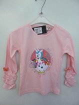 Emoi by Emonité shirt longsleeve lichtroze "My cute little Unicorn" maat 110