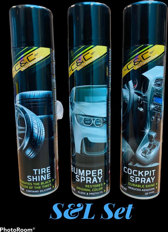 auto schoonmaak set auto bumper spray interieur spray bandenglans het perfecte...