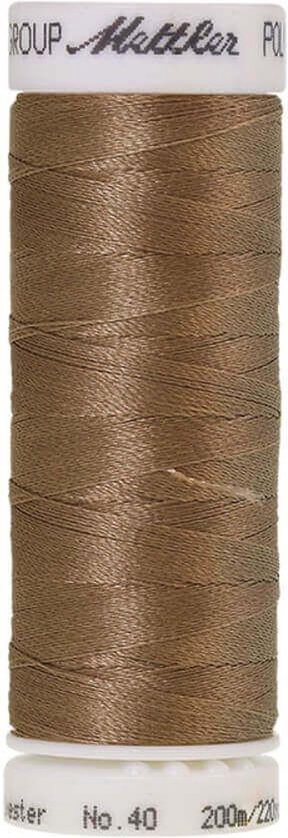 AMANN POLYSHEEN NAAI-BORDUURGAREN, COL-0722 BRUIN, 200M, PER STUK.