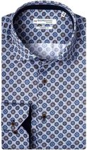 Giordano Heren Overhemd Lichtblauw Print Cutaway Modern Fit - 41