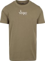 FitProWear Casual T-Shirt Heren Olijf - Maat XXXL - Shirt - Sportshirt - Casual Shirt - T-Shirt Ronde Hals - T-Shirt Slim Fit - Slim Fit Shirt - T-Shirt korte mouwen
